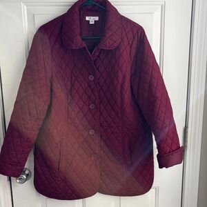 Tog shop quilted burgundy light weight quilted jacket